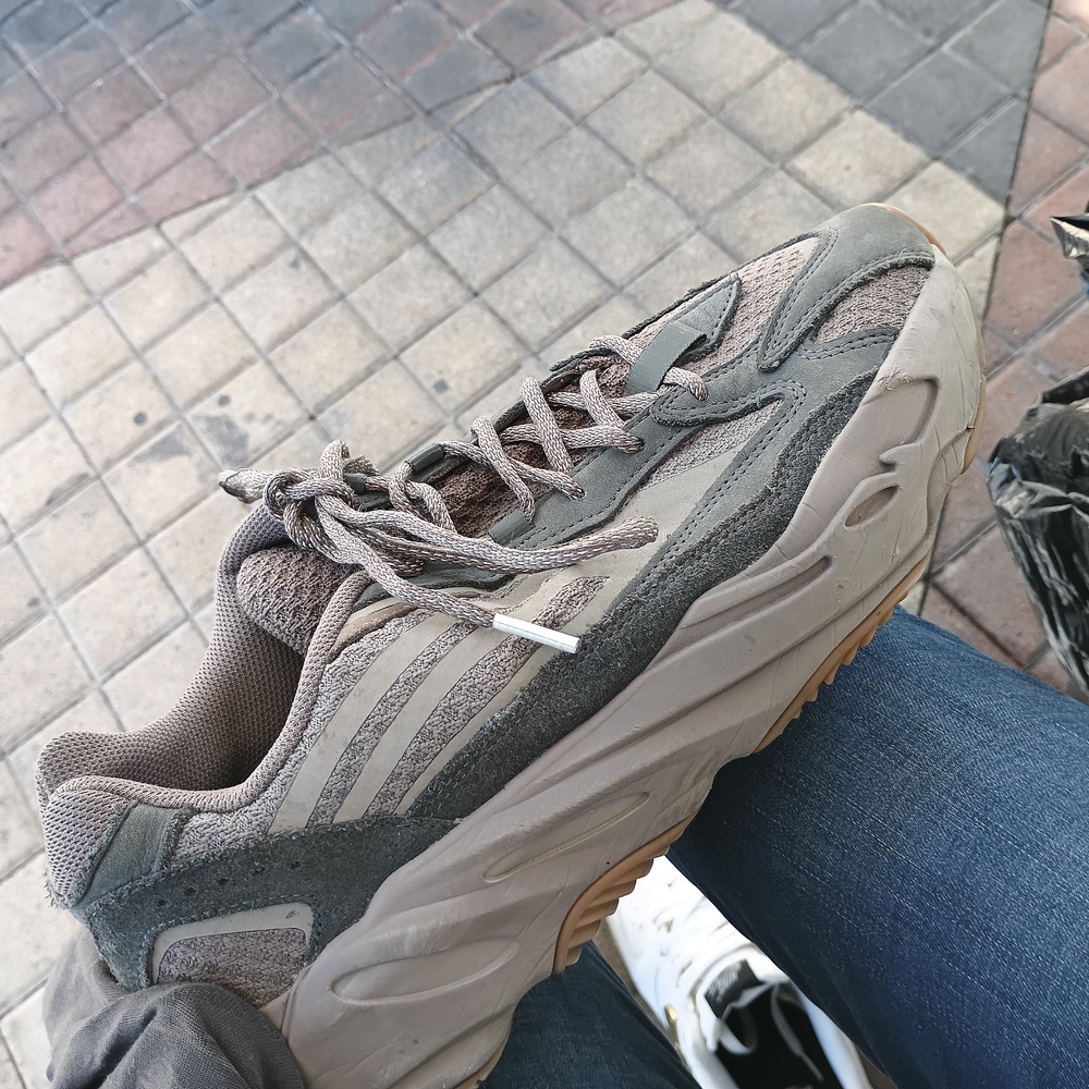 Yeezy Athletic Shoes in Gray and Tan